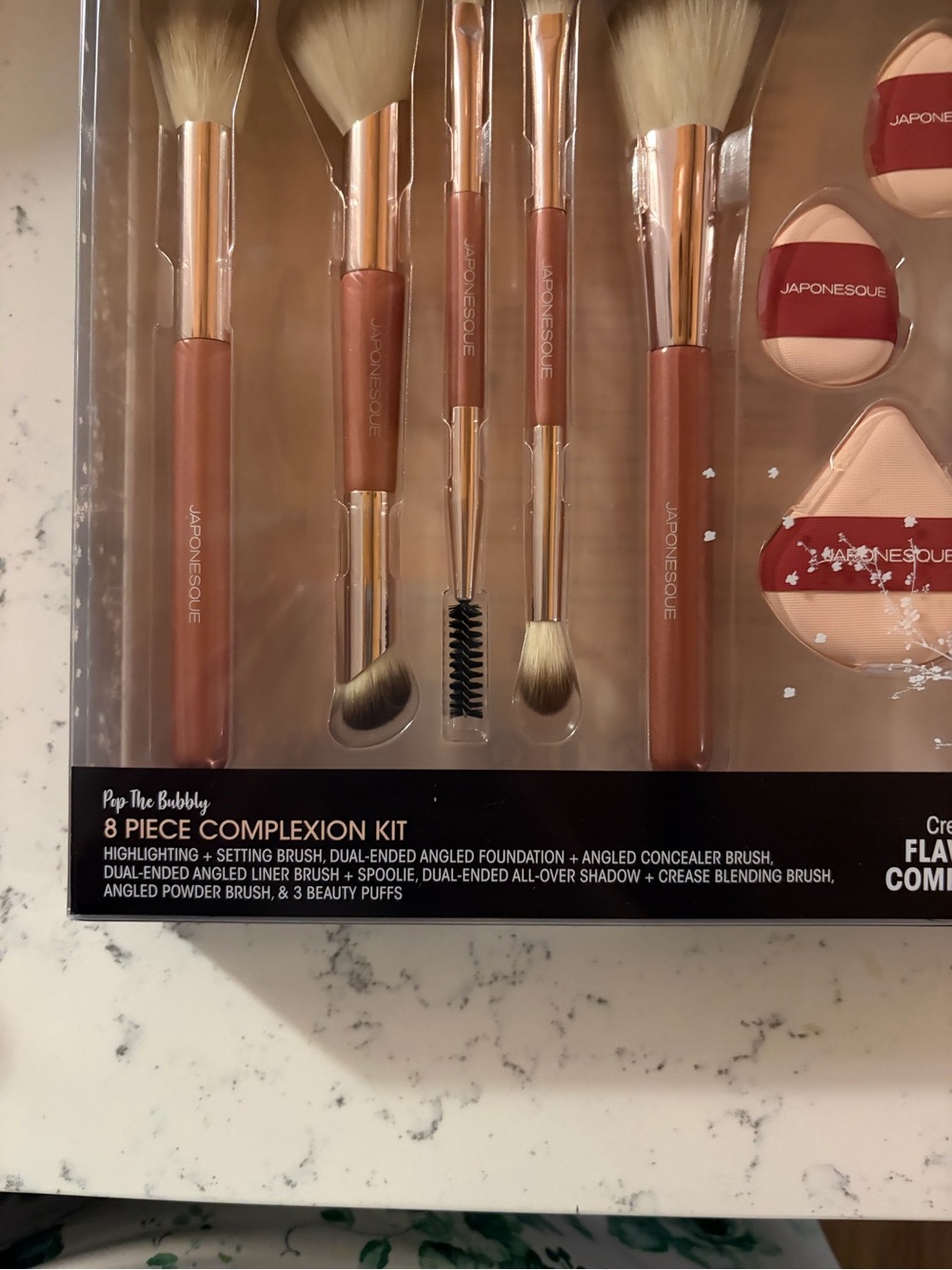 JAPONESQUE 8-Piece Complexion Brush Kit - Rose Gold - Picture 2 of 6
